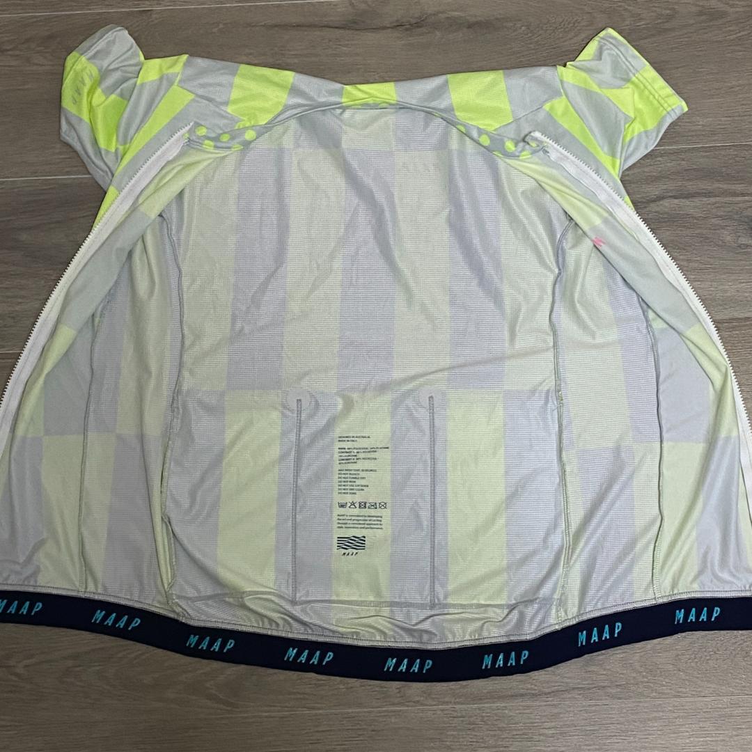 【美品】 サイクルジャージ XS イエロー系 チェッカー