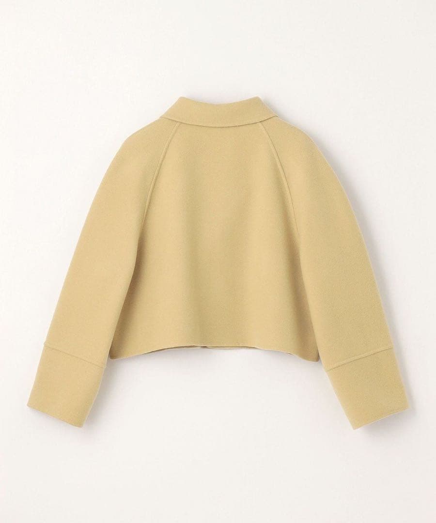 【美品】Naveメルトンリバー ステンカラークロップド コート イエロー 1