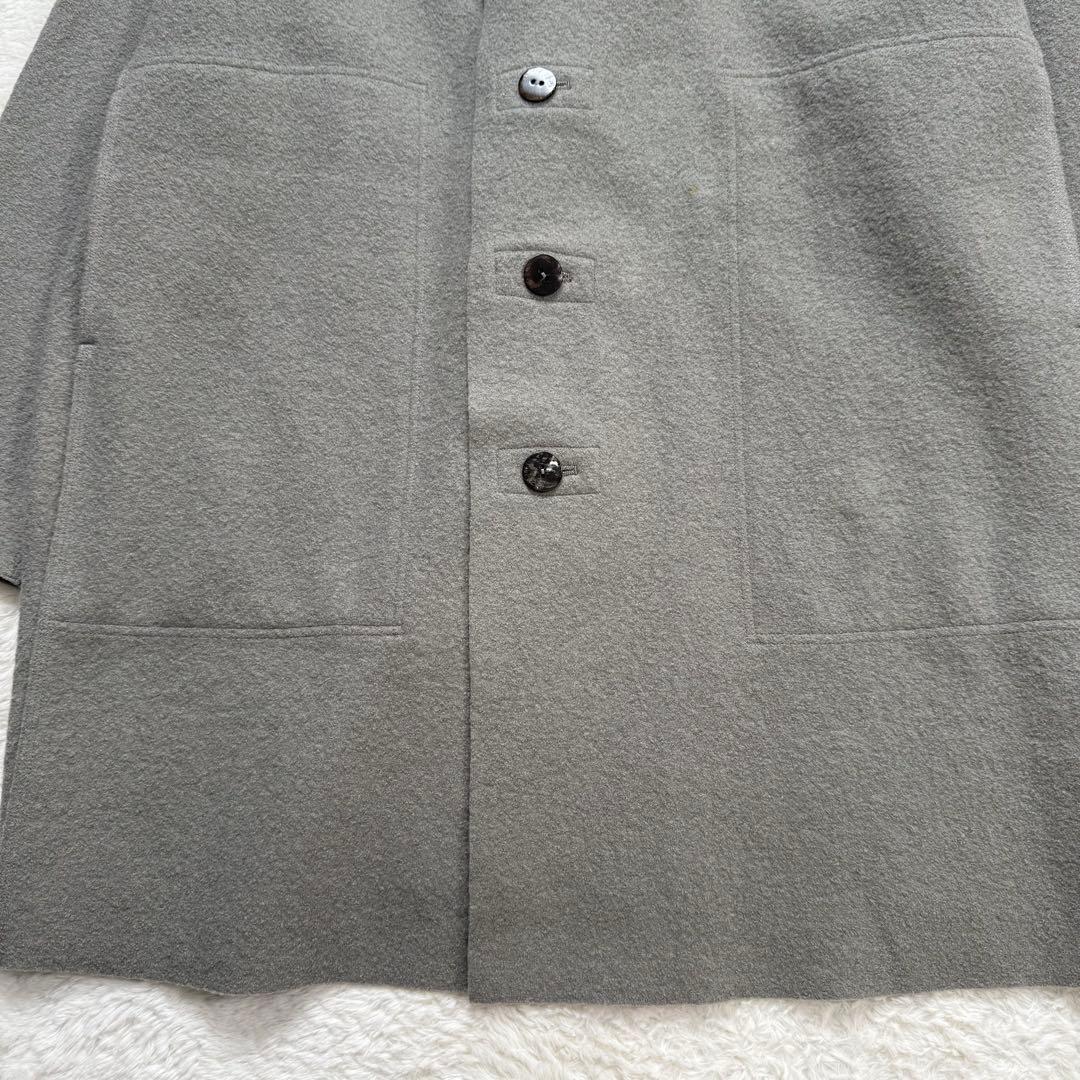 【美品】ヨーガンレール 縮絨ウールコート グレー フェルト地 メンズ可