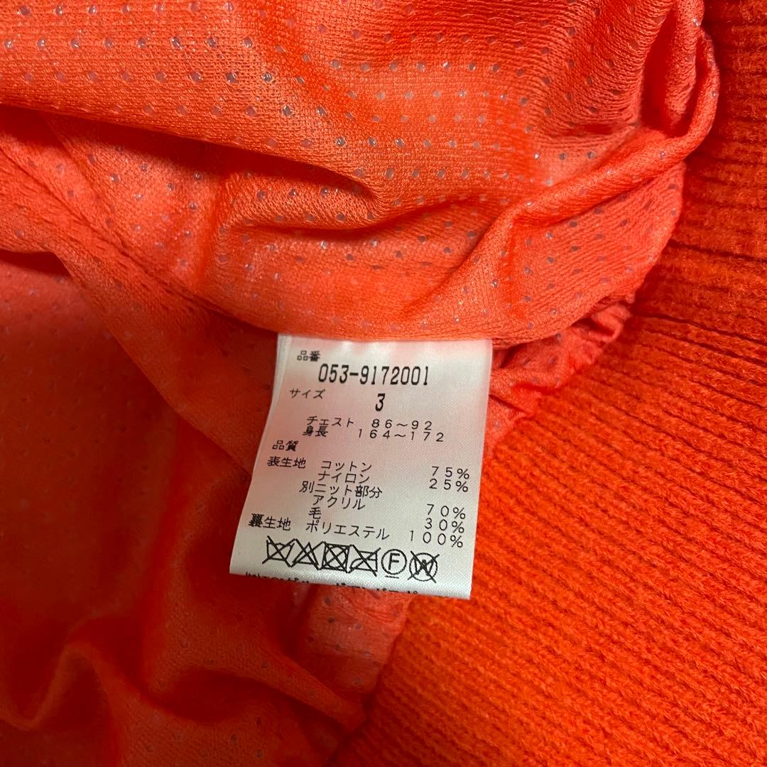 パーリーゲイツ　ニット　ジャケット　3 Mサイズ　セーター　ブルゾン　裏付き