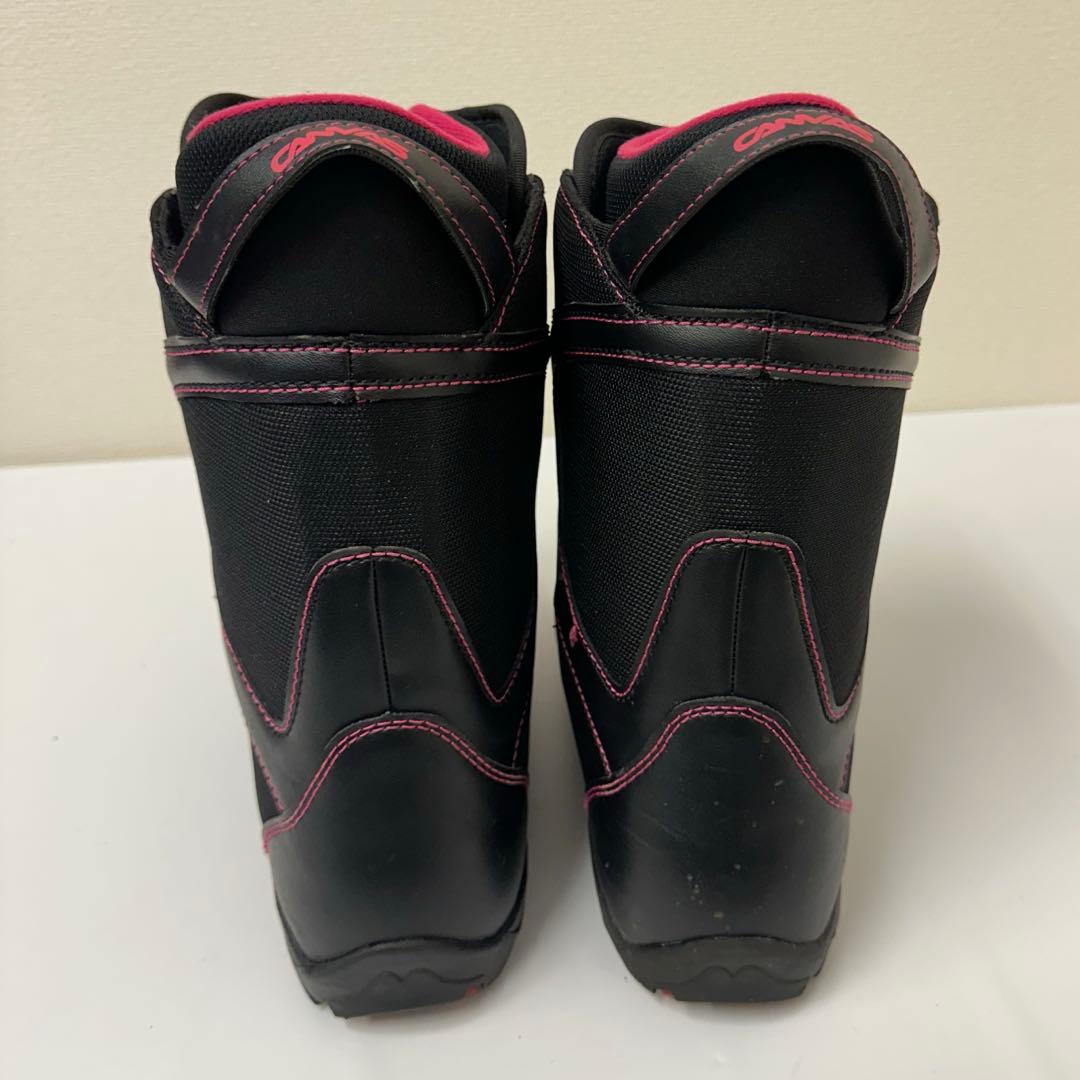 CANVAS 女性用スノーボードブーツ BOAブラック/ピンク 25.0cm