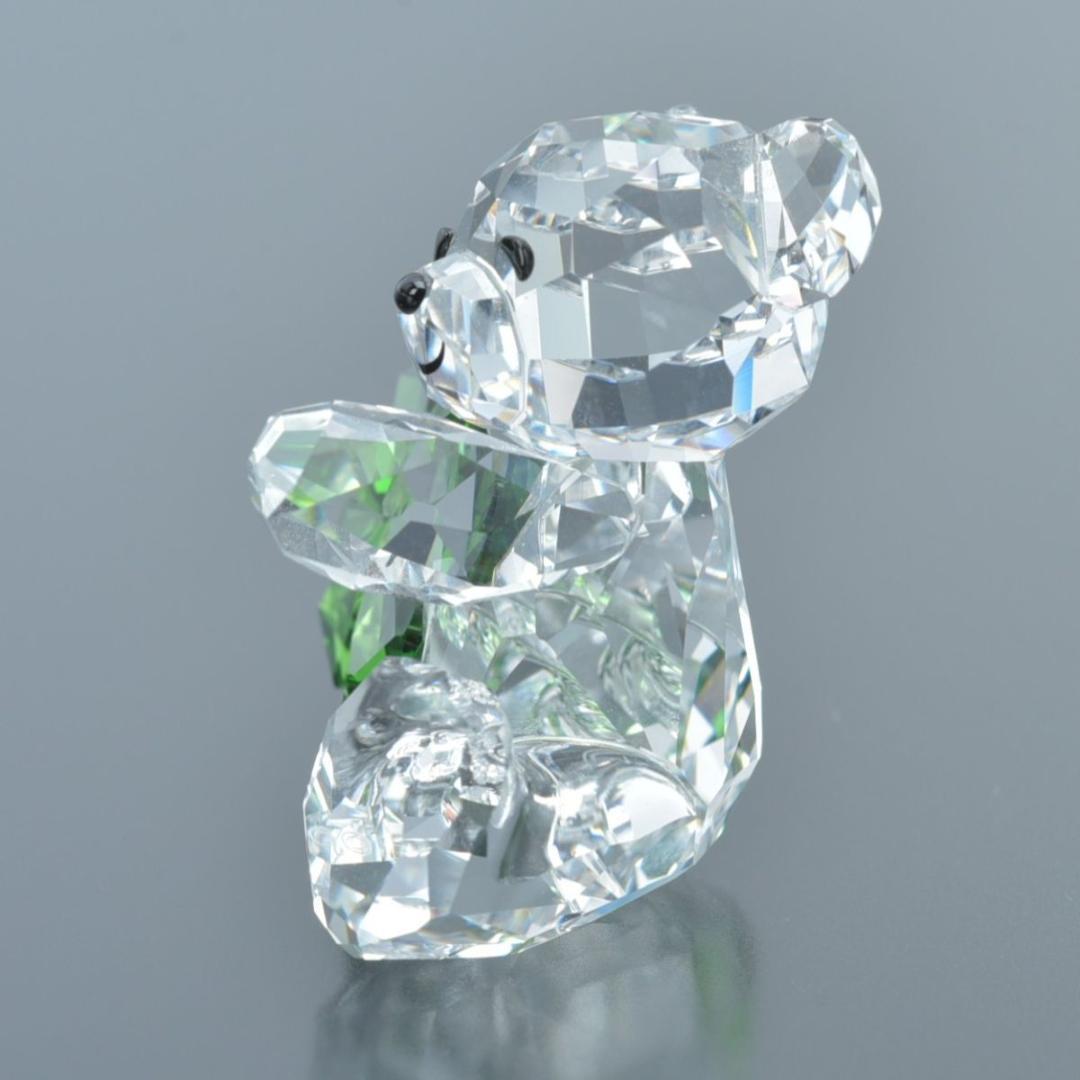 極美品 スワロフスキー クリスタル クリスベア クローバー 箱付き グッドラック