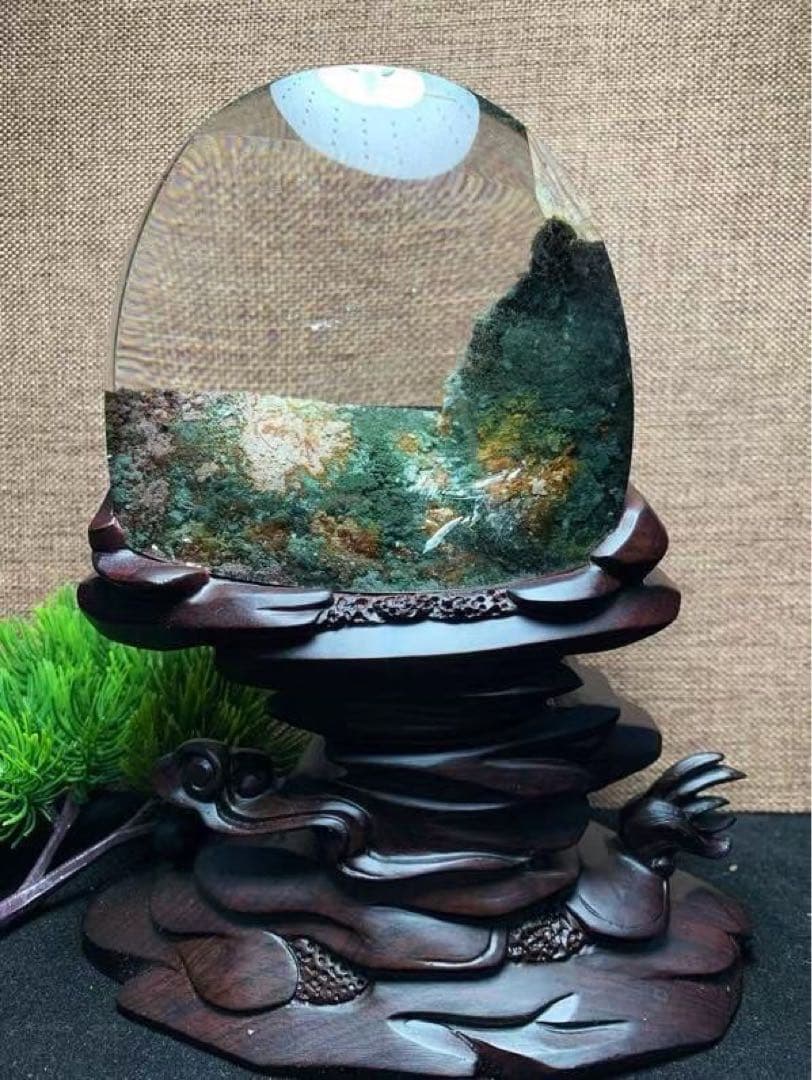 ⭐︎【天然】グリーン ガーデン クォーツ 置物 935g