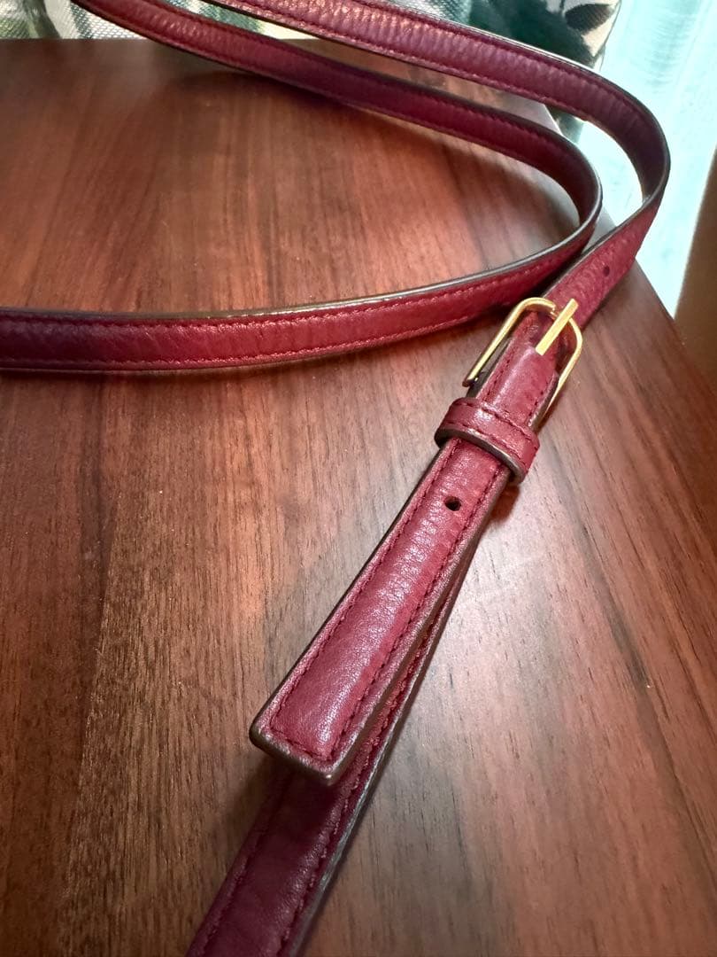 お値下げ！美品⭐︎Tory Burch バーガンディ 斜めがけショルダーバッグ