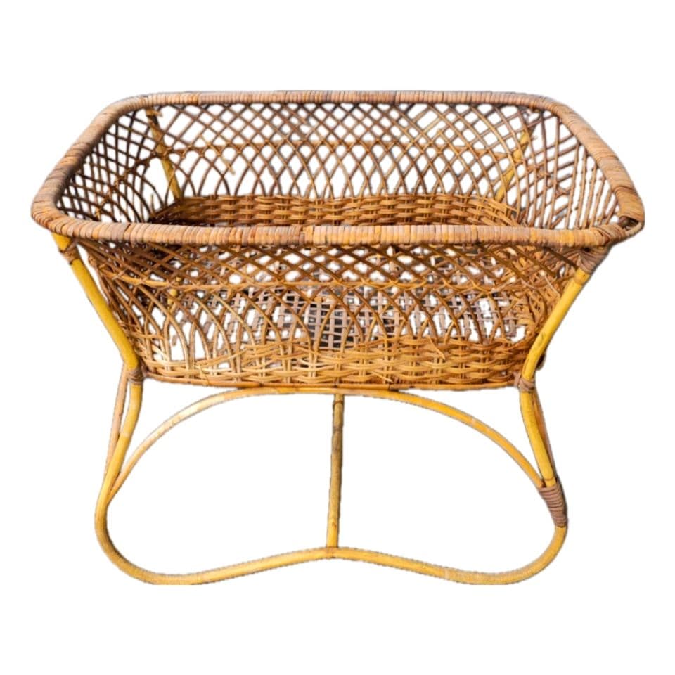 藤 アンティーク ラタン 脚付き かご 籠 カゴ 脱衣カゴ 脱衣かご 脱衣籠