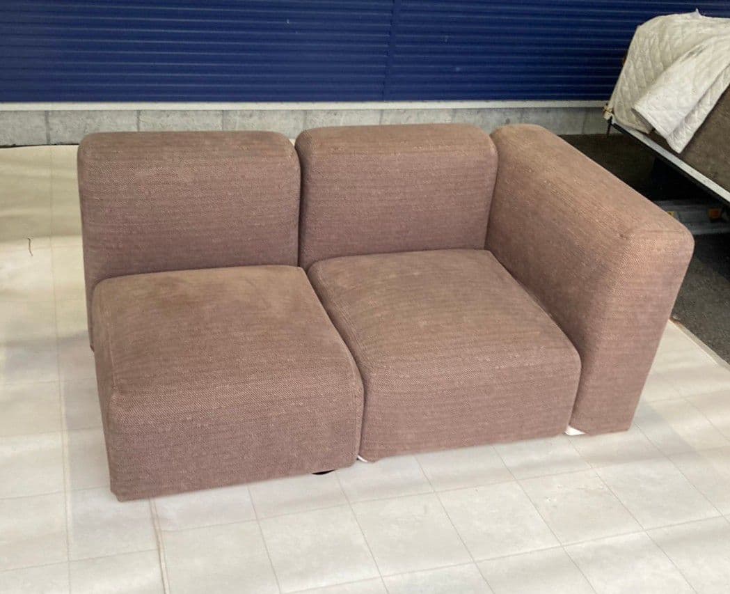 無印良品　ユニットソファ　アーム付き　ファブリック