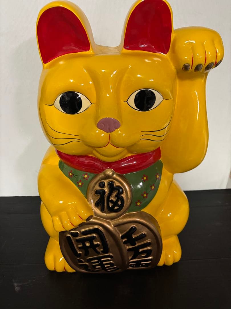 【特大‼️全長58cm‼️希少】招き猫　置物　縁起物