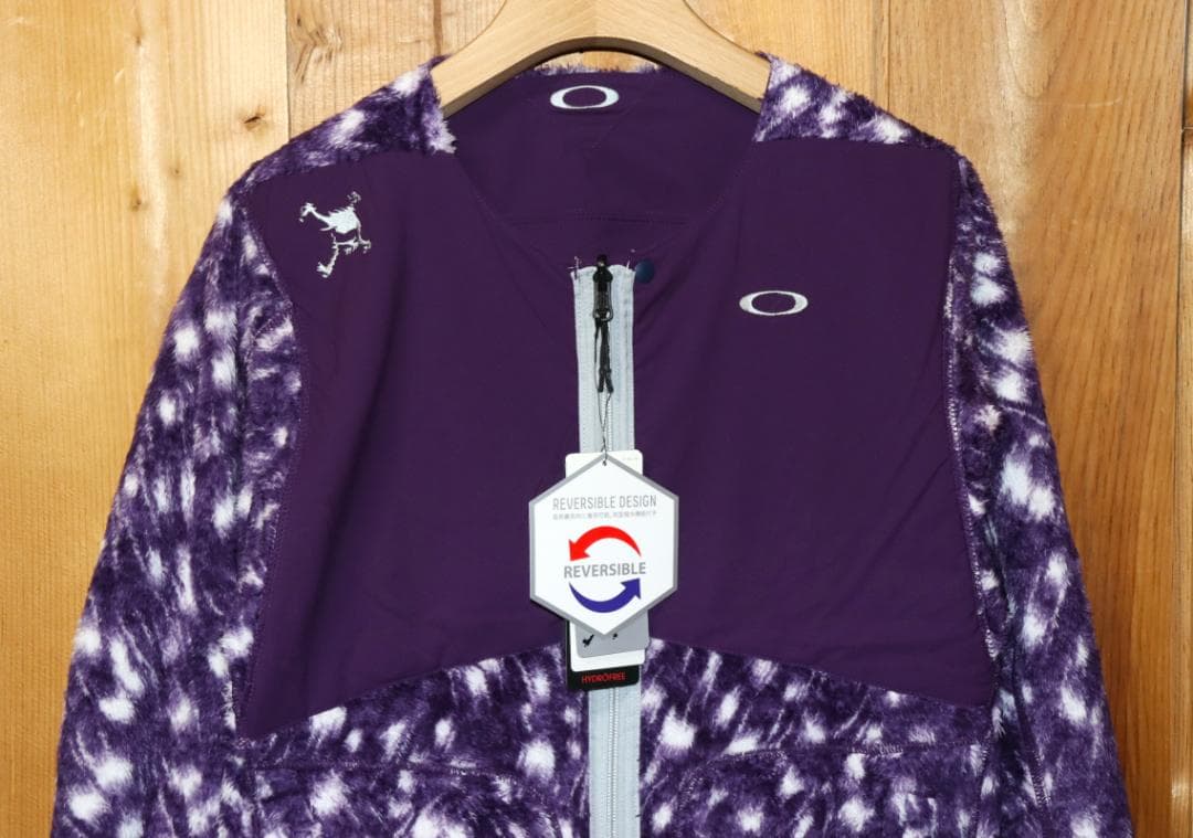 新品 オークリーゴルフ スカル リバーシブル ウインドジャケット (M) Ⓗ