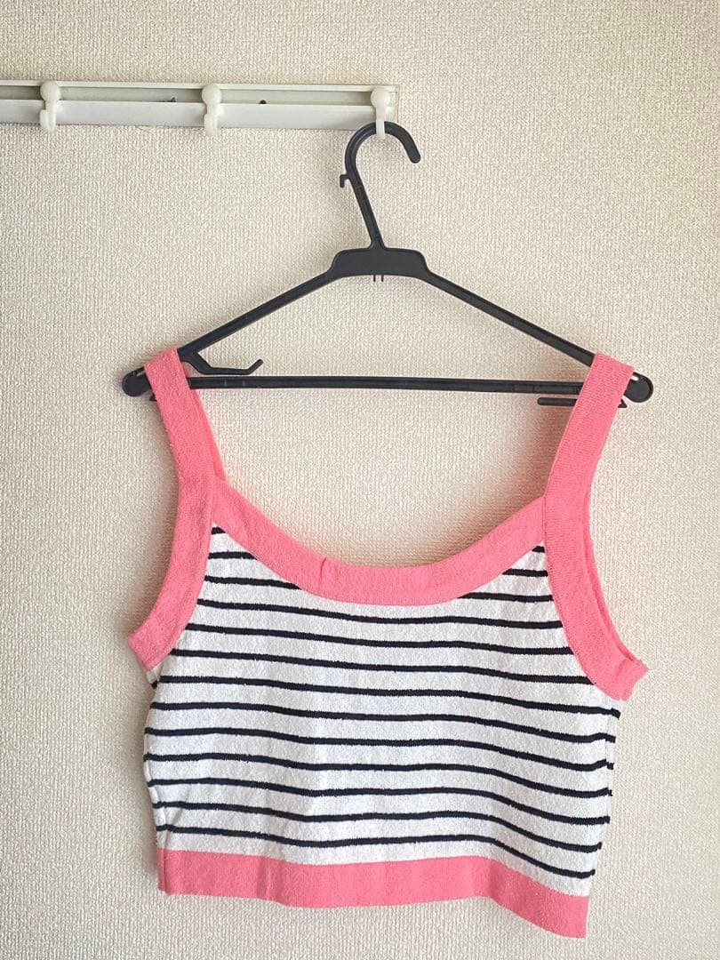 CHANEL ニット ココマーク ボーダーキャミソールトップス