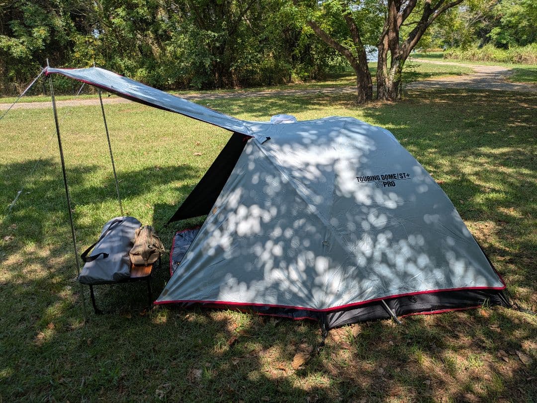 ツーリングドームst+　グランドシート付き　※跳ね上げポール、ペグなし