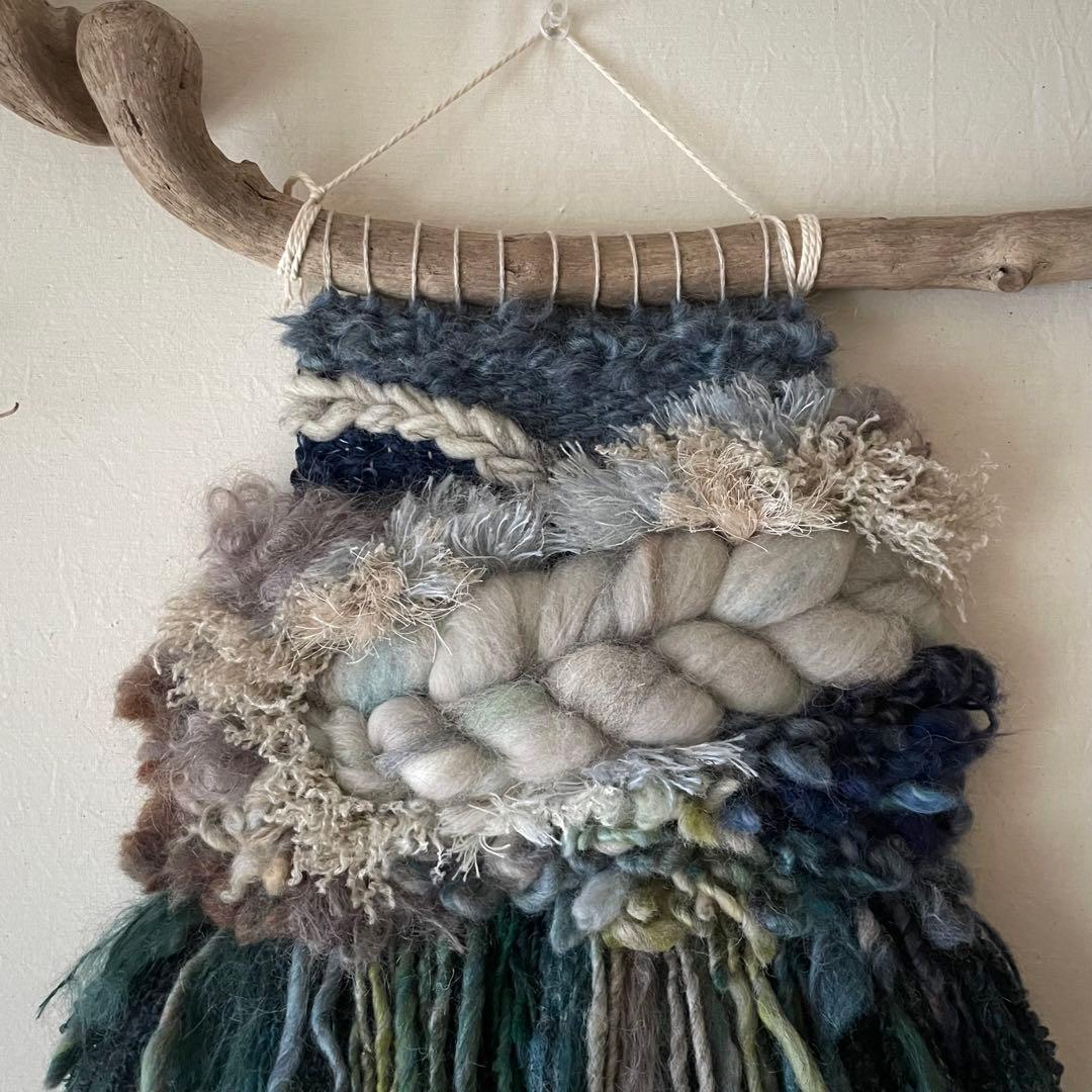 【一点もの】 流木 ウィービング タペストリー 『木霊の宿る樹, e.』