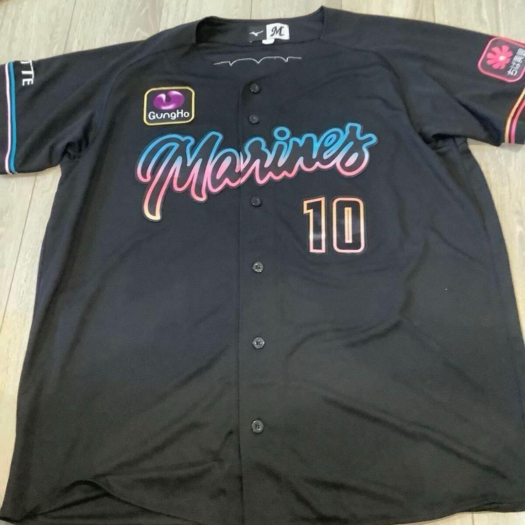 千葉ロッテマリーンズ　友杉篤輝　ブラックサマーユニフォーム　Oサイズ