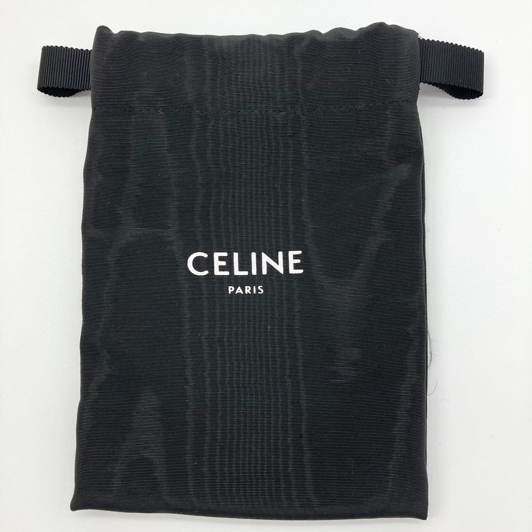 極美品 セリーヌ ショルダーストラップ デカロゴ 黒 CELINE 肩紐 ベルト