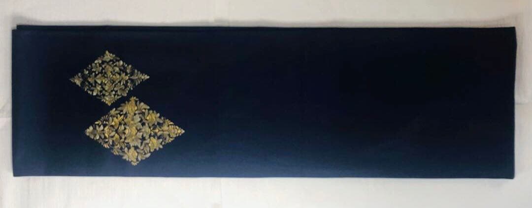 【美品　並尺】袋帯　貴久樹　刺繍　金　更紗　帯丈430cm 帯幅31cm