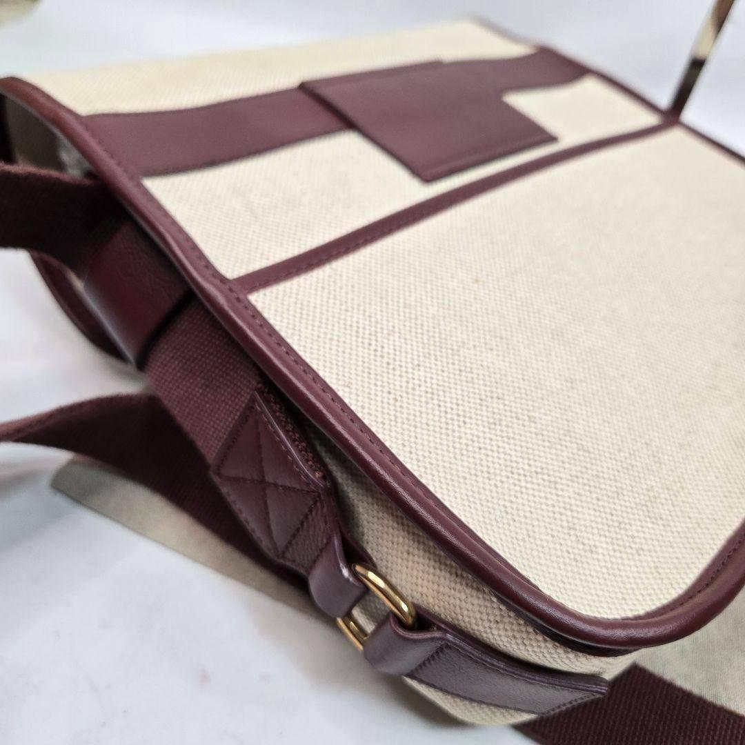 美品袋付 L/Uniform キャンバス レザー ショルダーバッグ