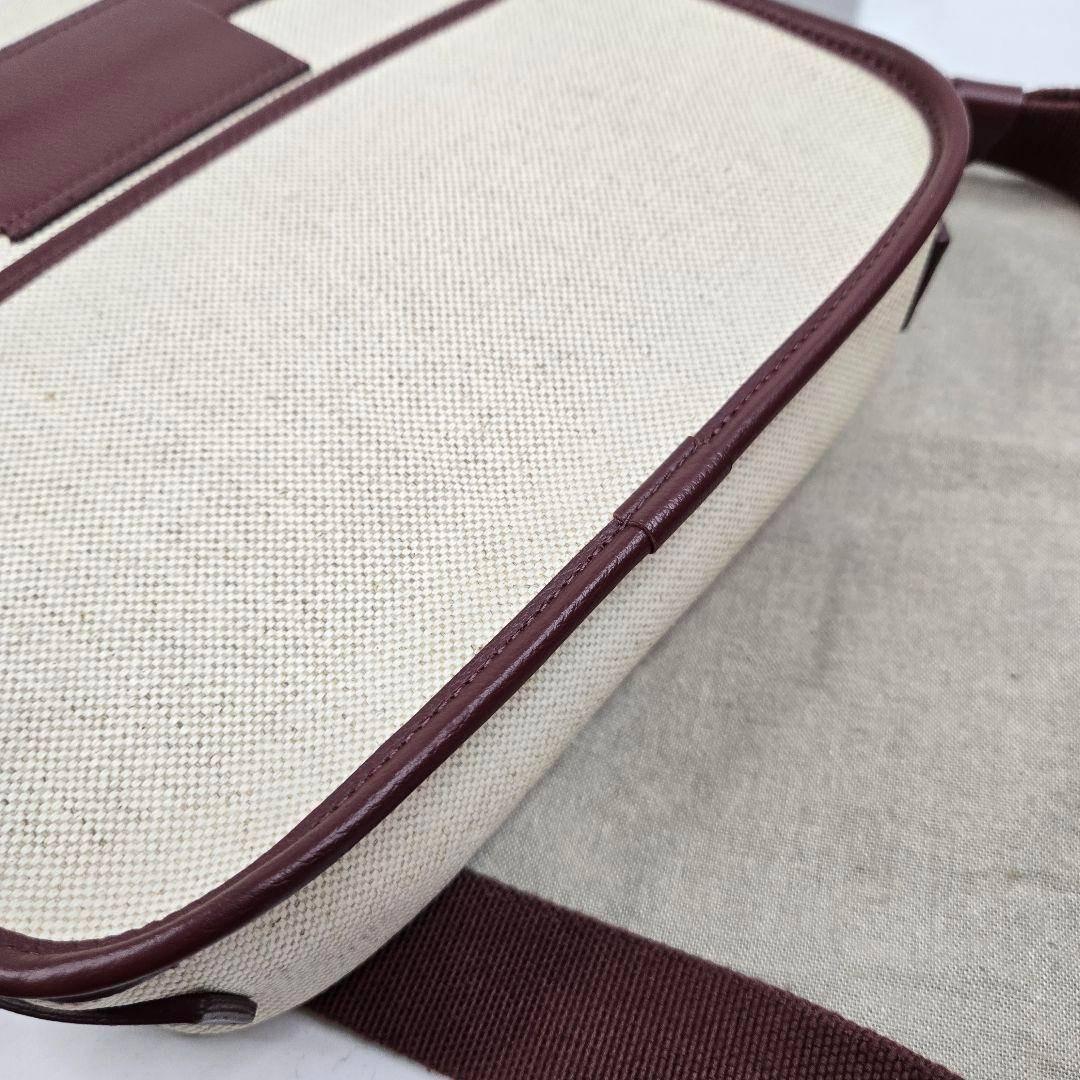 美品袋付 L/Uniform キャンバス レザー ショルダーバッグ