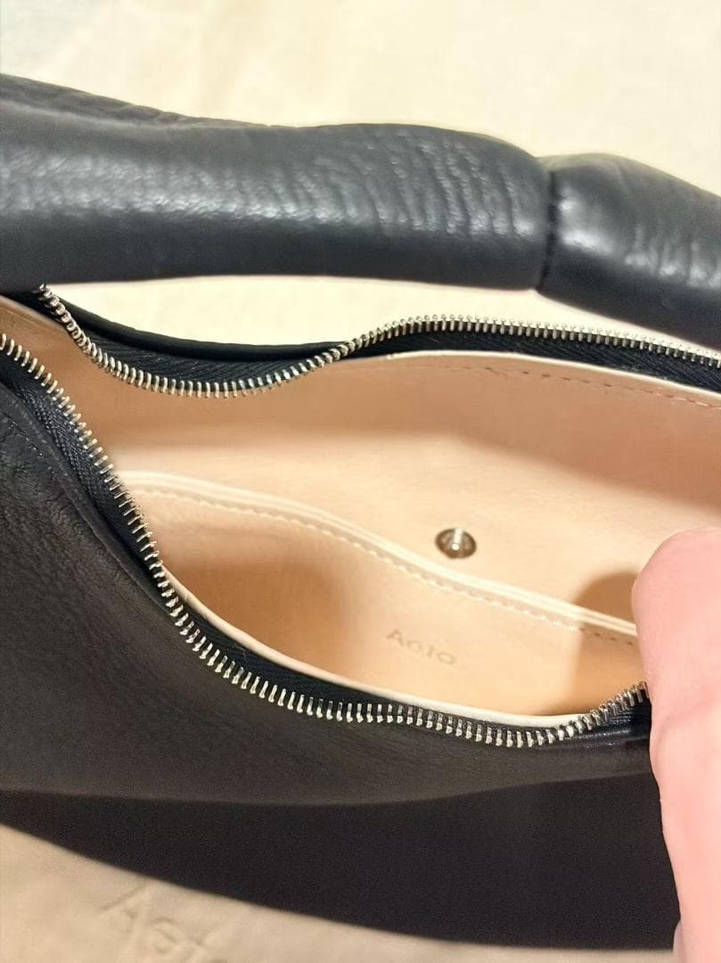 即日発送Aeta アエタ ONE SHOULDER ショルダーバッグ 黒 M