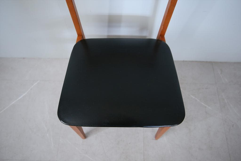 英国ヴィンテージチーク古木ダイニングチェア/椅子イス/モダン(92-183-3)