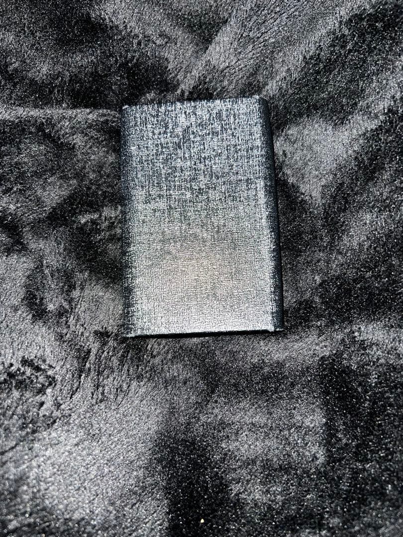 め*様 #*_様 PRADA 名刺入れ プラダ 黒 スエード シルバー