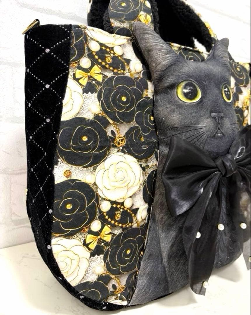 カ*ミ様 コヤンイサムチョン♡BIG黒猫ちゃん♡BIGラウンドトートバッグ