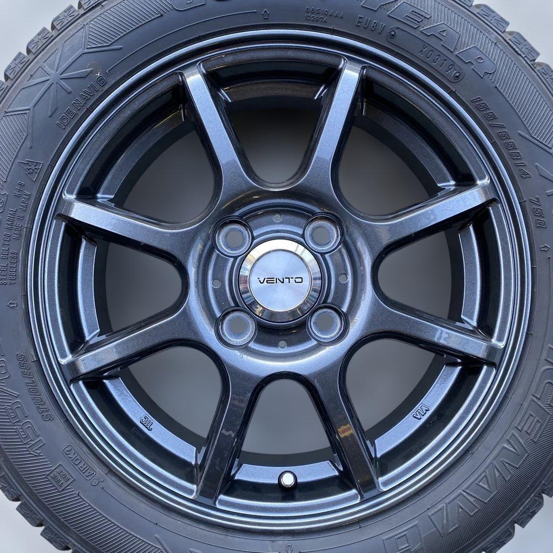 バリ溝グッドイヤースタッドレスセット155/65R14軽自動車各種‼️送料無料