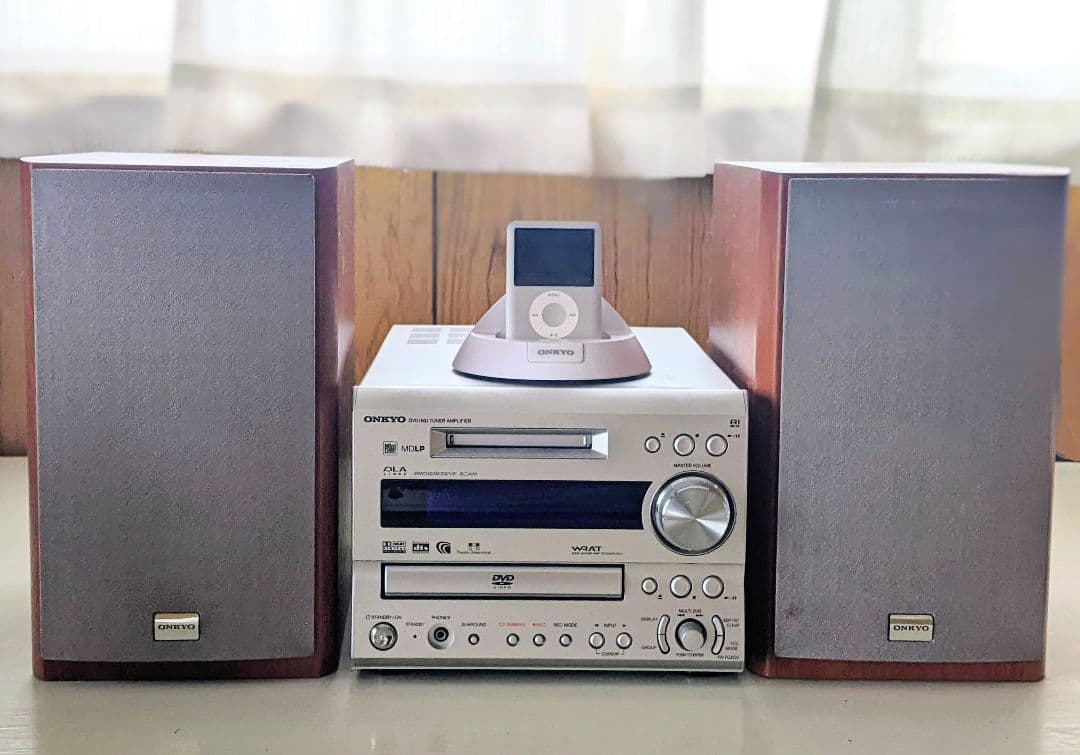 ジャンク:ONKYOコンポ(FR-S9GXDV)&ipod &ドック−3点セット