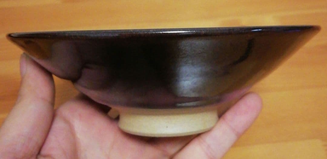 松山誠(玄斎)作　木葉　天目　茶碗　共箱　共布　略歴付　茶道具