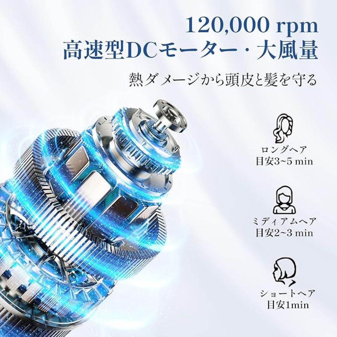 くるくるドライヤー ドライヤー 大風量 速乾 5 in 1 カールドライヤー