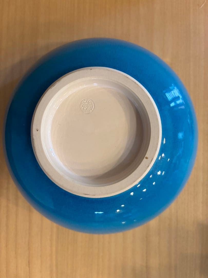 茶道具　鉢　菓子鉢　浅黄交趾　金筋　中村翠嵐