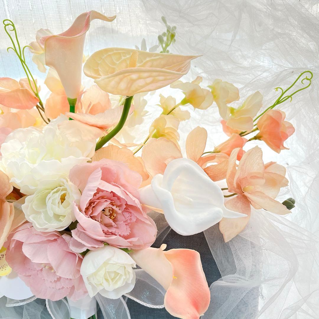 アーティフィシャルフラワーブーケ ウェディングブーケ 結婚式 造花クラッチブーケ