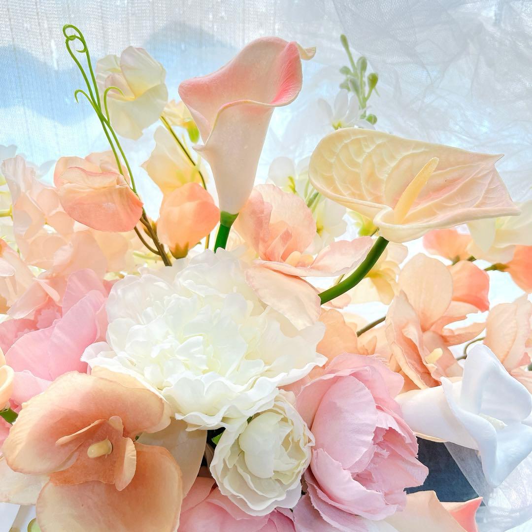 アーティフィシャルフラワーブーケ ウェディングブーケ 結婚式 造花クラッチブーケ