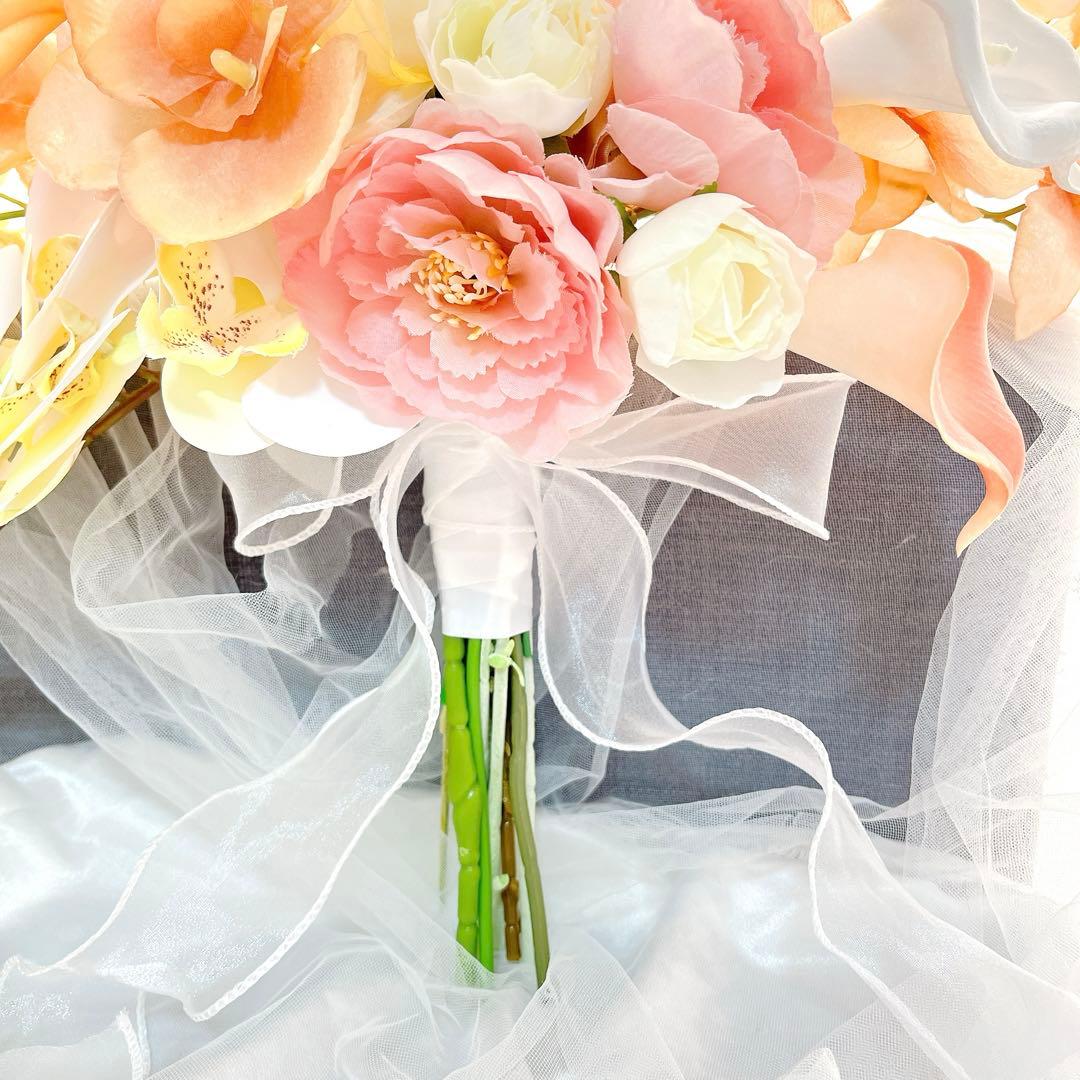 アーティフィシャルフラワーブーケ ウェディングブーケ 結婚式 造花クラッチブーケ