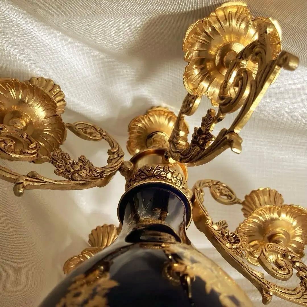 キャンドルスタンド アンティーク スペイン製　燭台　ロウソク立て　5燈