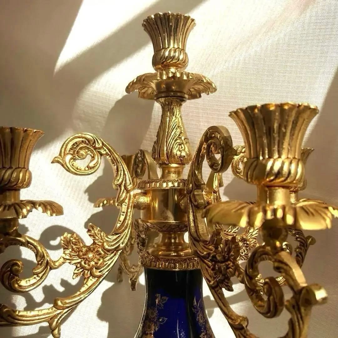 キャンドルスタンド アンティーク スペイン製　燭台　ロウソク立て　5燈