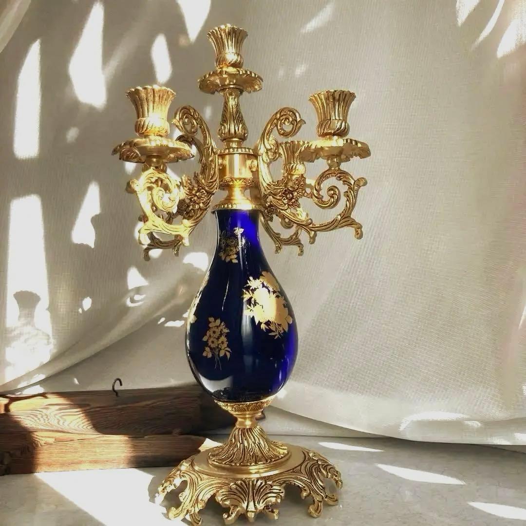 キャンドルスタンド アンティーク スペイン製　燭台　ロウソク立て　5燈