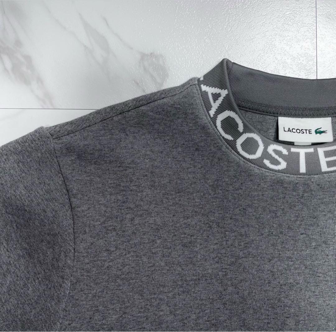 LACOSTE ラコステ コットンブレンド ネックロゴ　スウェット プルオーバー