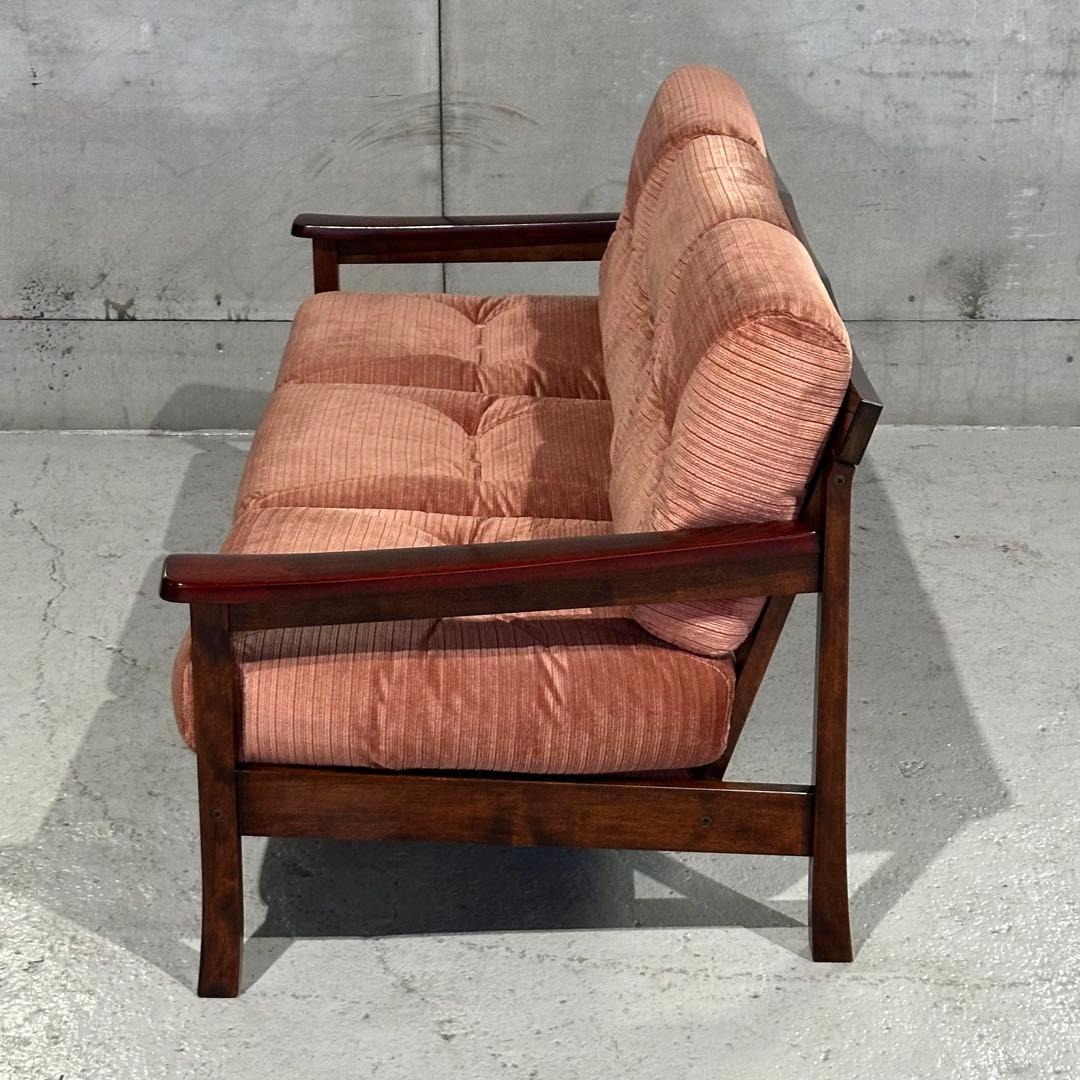 ★80年代★ モリシゲ 応接ソファ 3人掛け｜昭和レトロ 和モダン｜高級旅館仕様