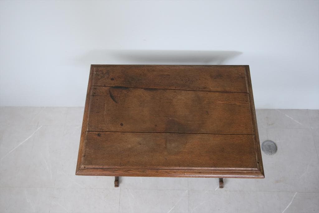 フランスアンティーク鉄脚カフェテーブル/ビストロ机/ダイニング飾り棚(86-96