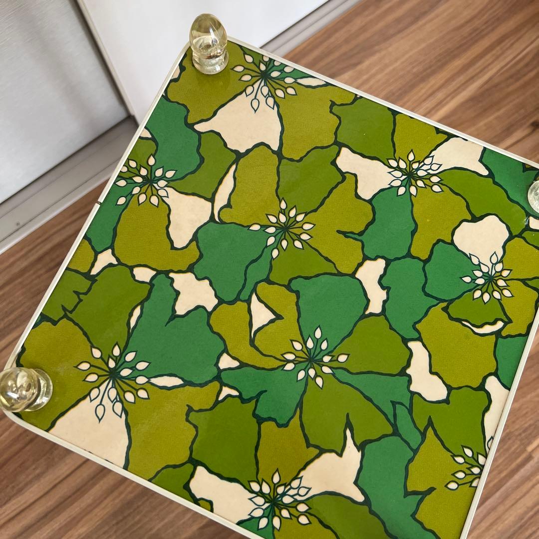 タイムセール‼︎ 昭和レトロ レトロポップ ワゴン　花柄　飾り棚　２段ラック　当時