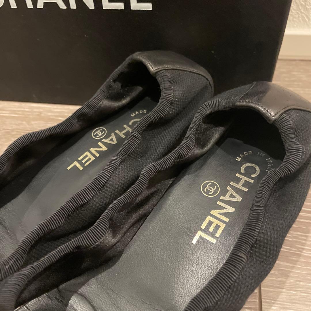 CHANEL ブラック バレエシューズ　美品