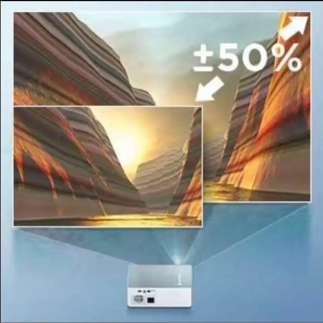 【人気商品】プロジェクター WIFI スマホ接続　ホームシアター　小型　ホワイト