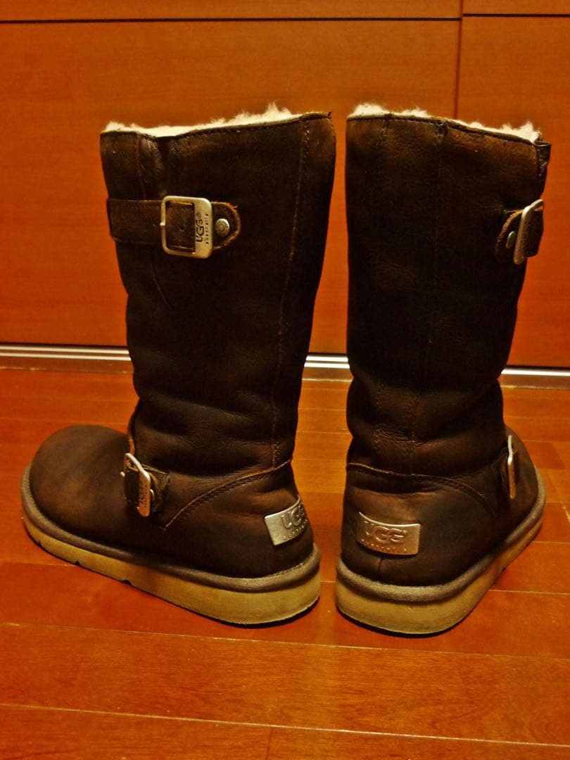 UGG★ケンジントン5678★ムートンエンジニアブーツ★ダークブラウン25cm