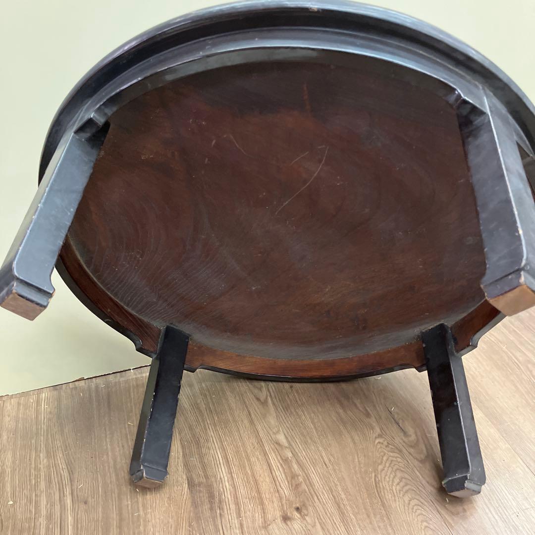 4F 木製 円形 ローテーブル 座卓 ちゃぶ台 アンティーク ヴィンテージ