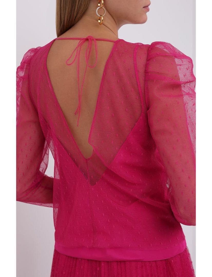 未使用級＊RED VALENTINO【定価約9万】ドットチュールブラウス 42