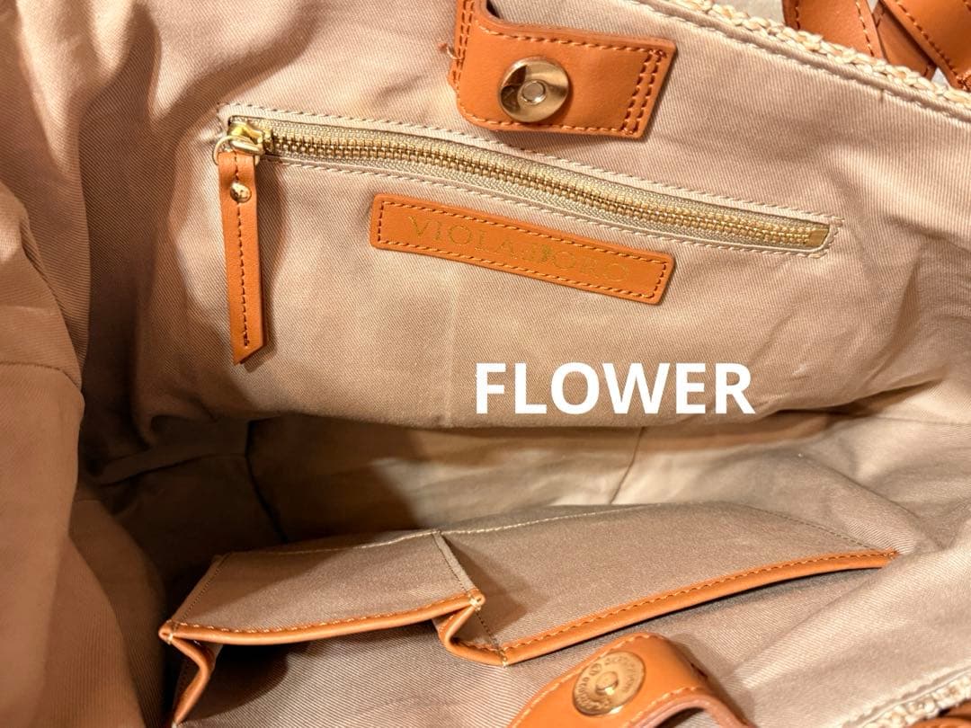 【美品】VIOLAd'ORO / MIROファインアバカショルダーバッグ