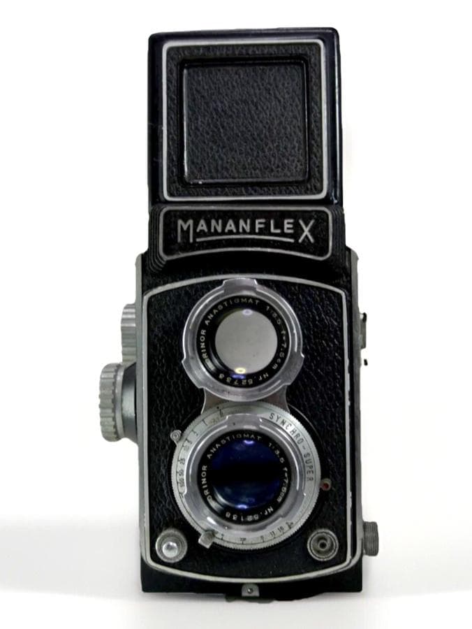 レア・ヴィンテージMANANFLEX 二眼レフカメラ1950年代F-1:3.5