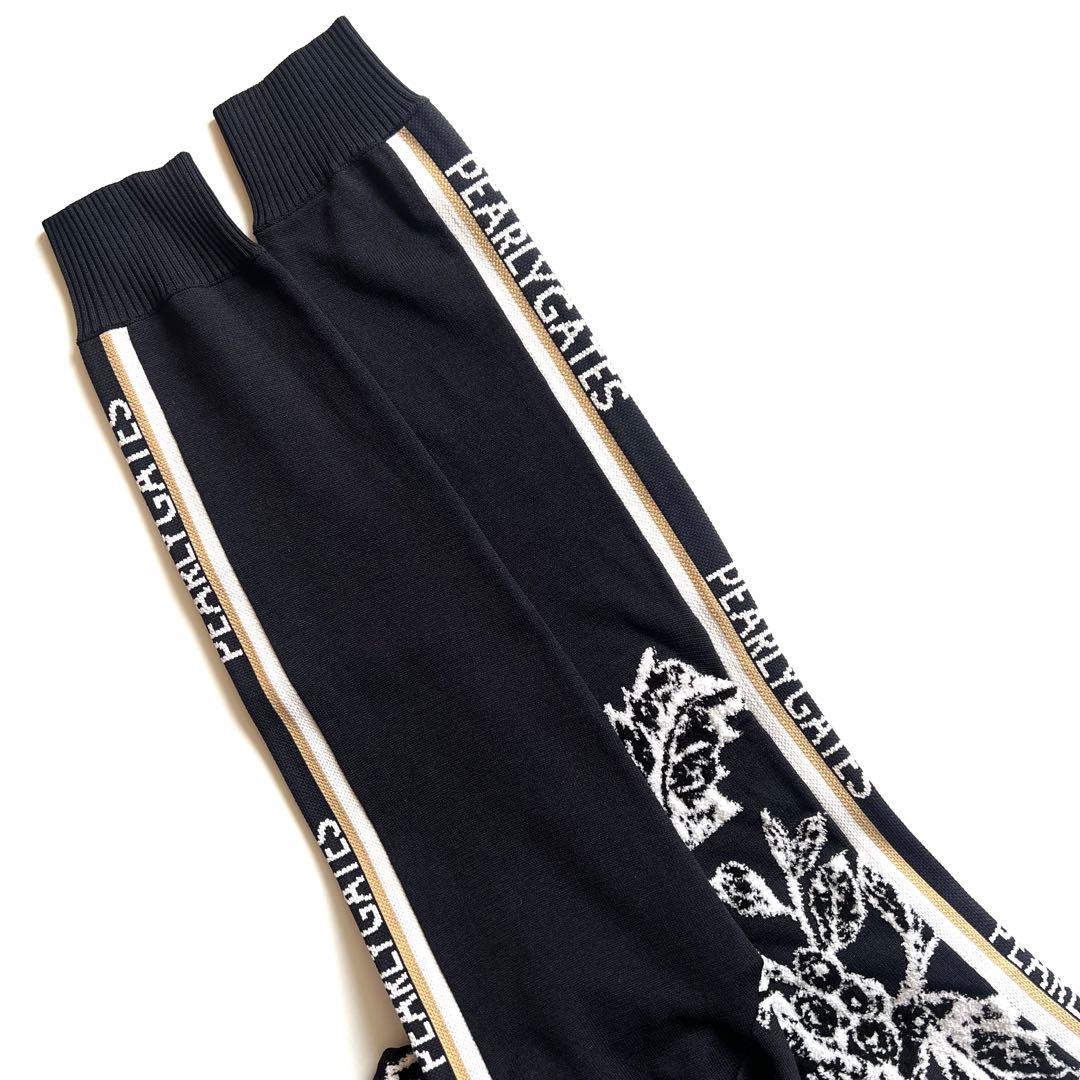 Pearlygates パーリーゲイツ　花柄　セットアップ　ゴルフ　ブラック　黒