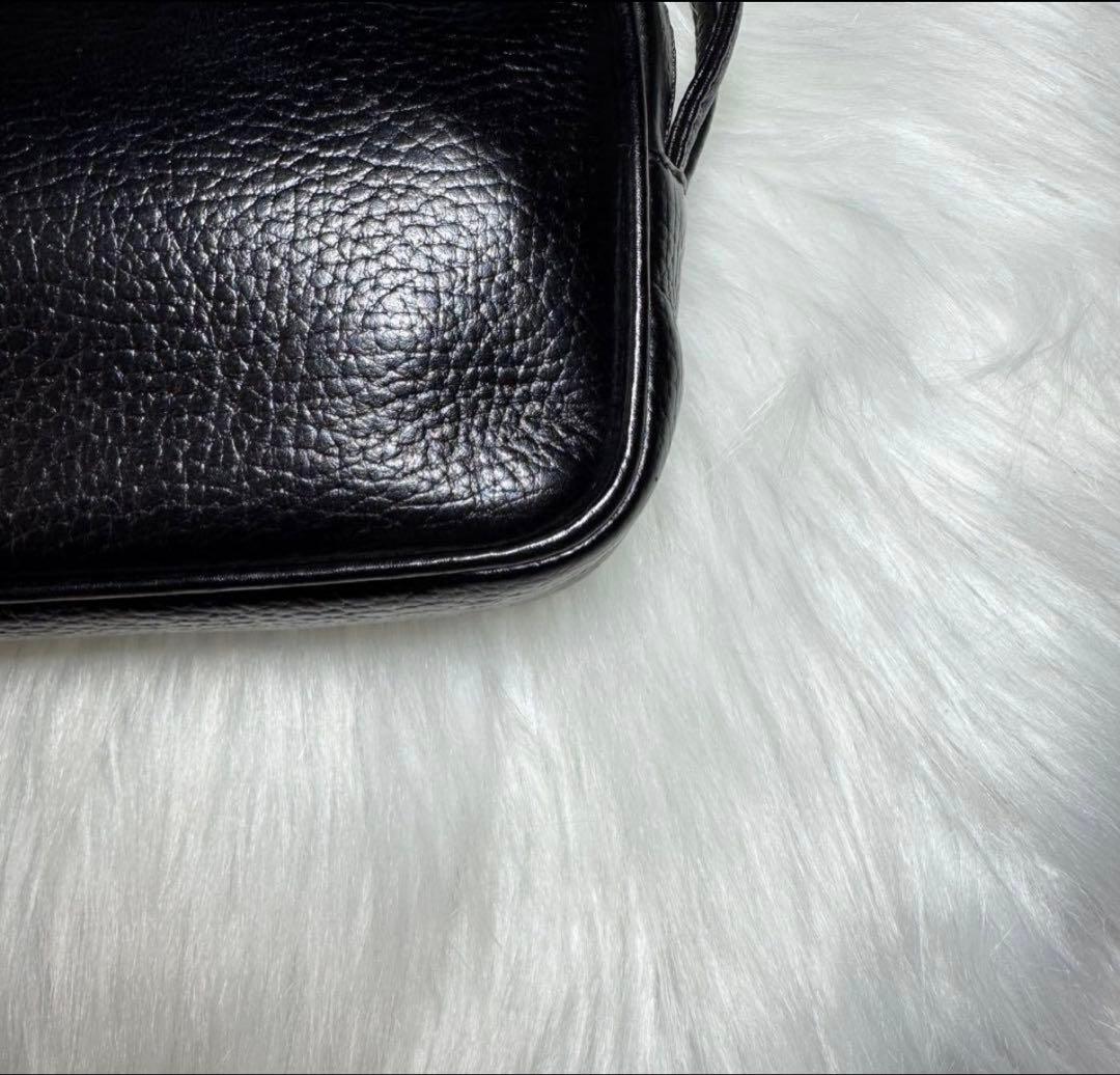 loewe ロエベ　アナグラム　ショルダーバッグ　レザー　ブラック　黒