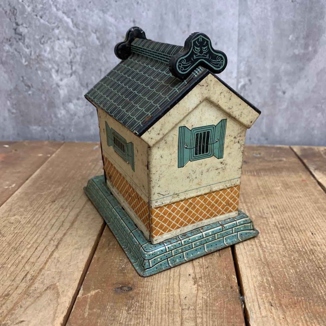 3F 【昭和レトロ】ブリキ 貯金箱 蔵型 AOKI TOY 日本製 ヴィンテージ