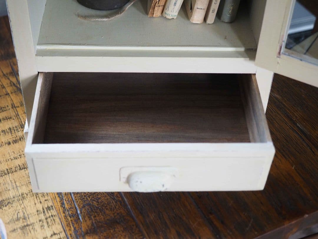 フランス　アンティーク　キャビネット　棚　シェルフ　シャビー　ウォールシェルフ